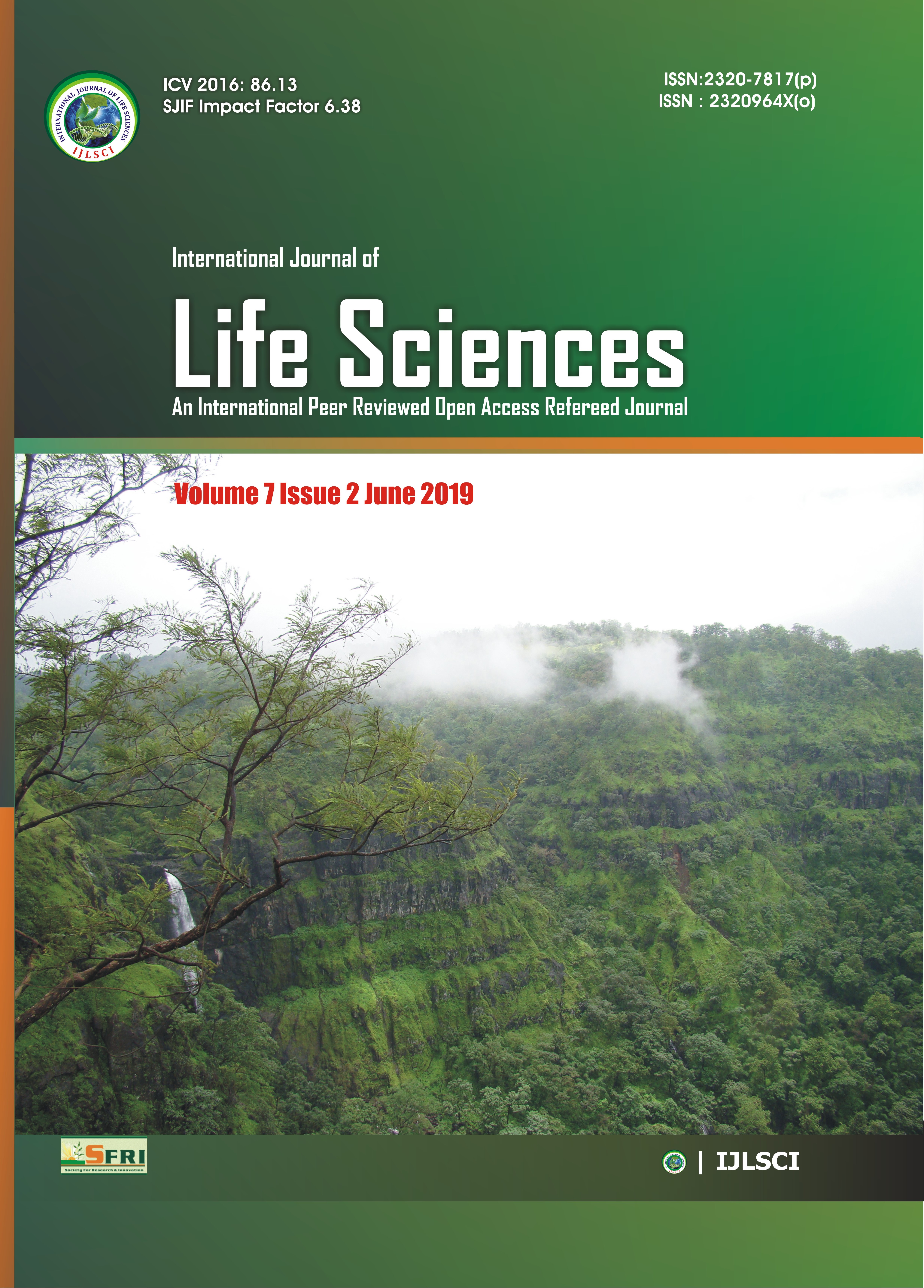 View Vol. 7 No. 2 (2019): International Journal of Life Sciences