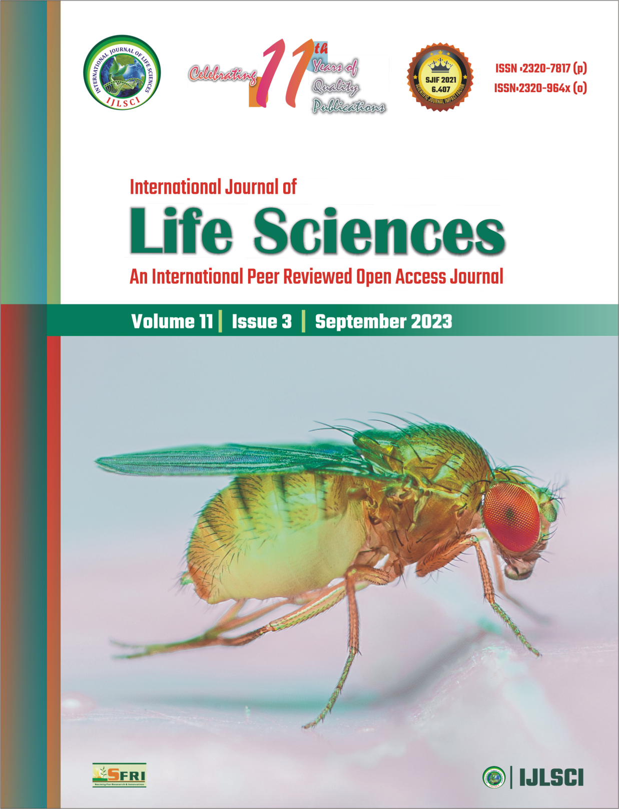 					View Vol. 11 No. 3 (2023): International Journal of Life Sciences
				