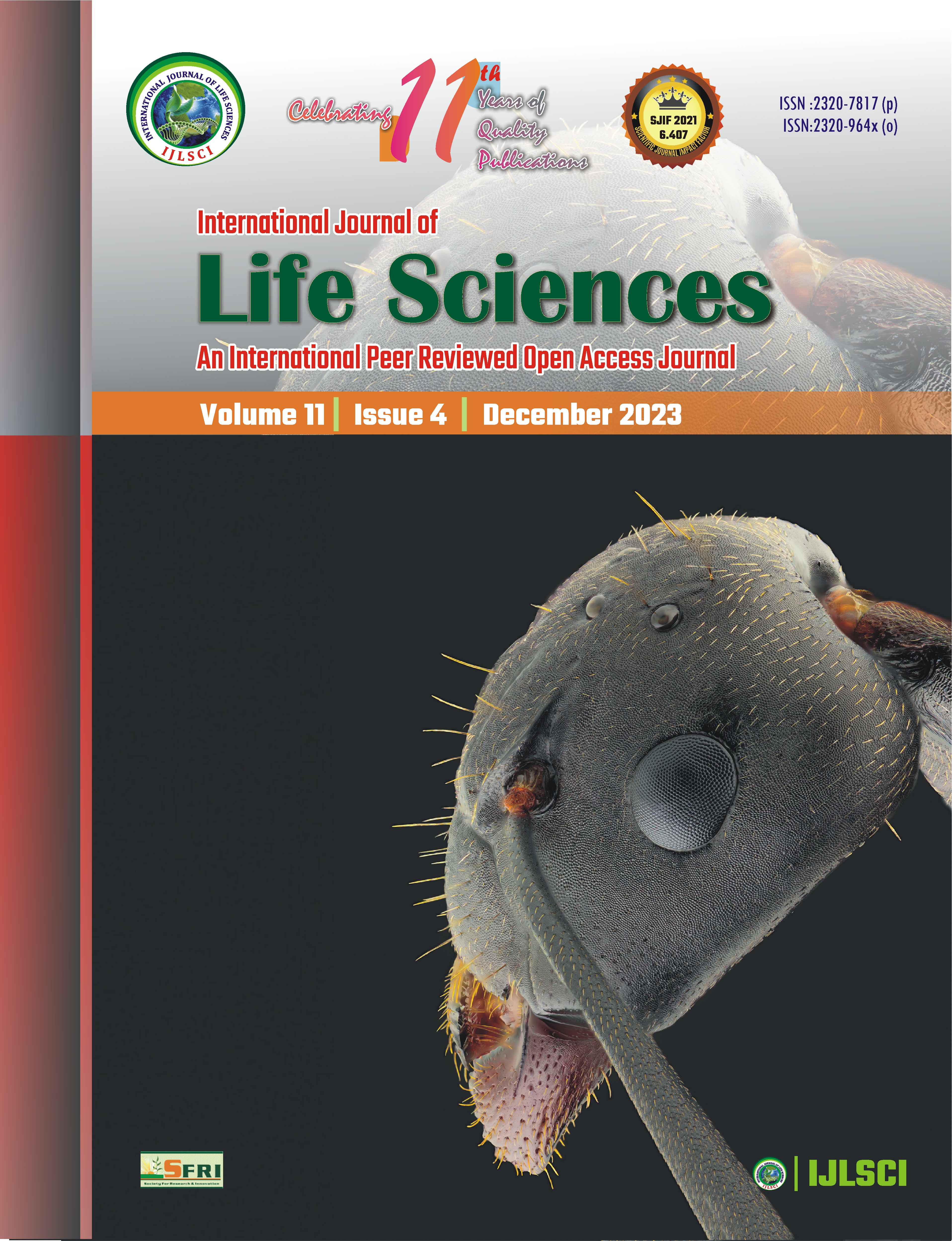                     View Vol. 11 No. 4 (2023): International Journal of Life Sciences
                