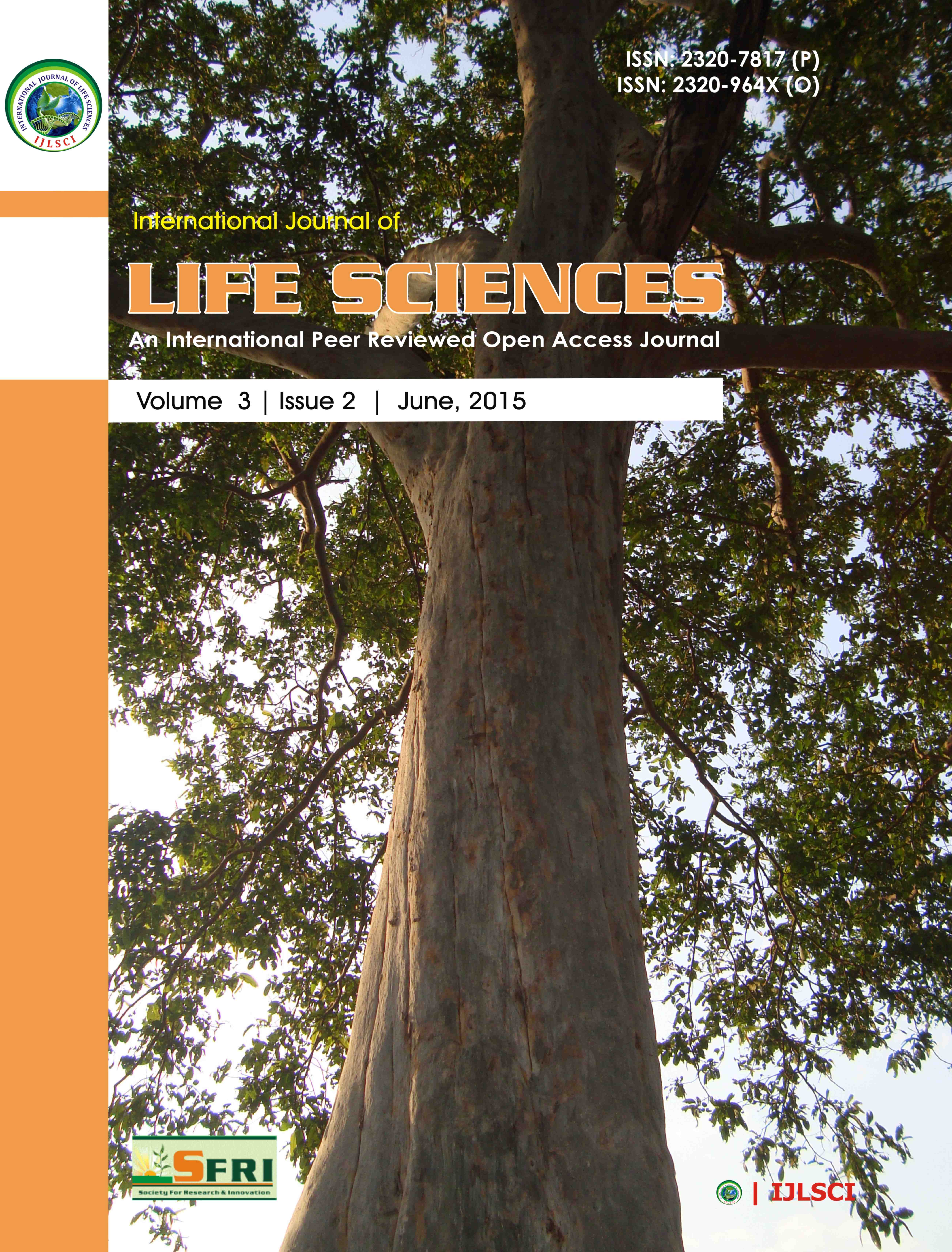 					View Vol. 3 No. 2 (2015): International Journal of Life Sciences
				
